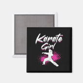 Karate Karate Girl Magneet (Voorkant / Achterkant)
