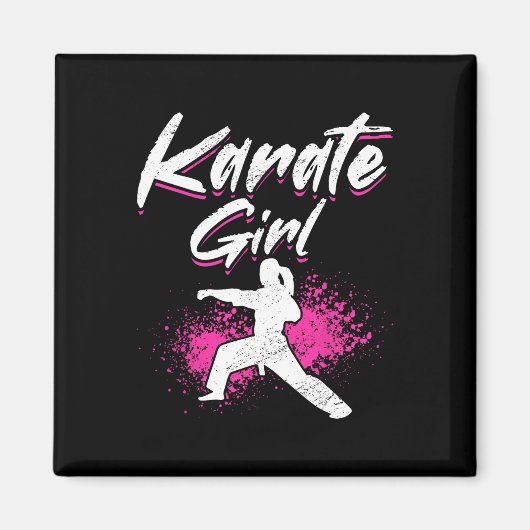 Karate Karate Girl Magneet (Voorkant)