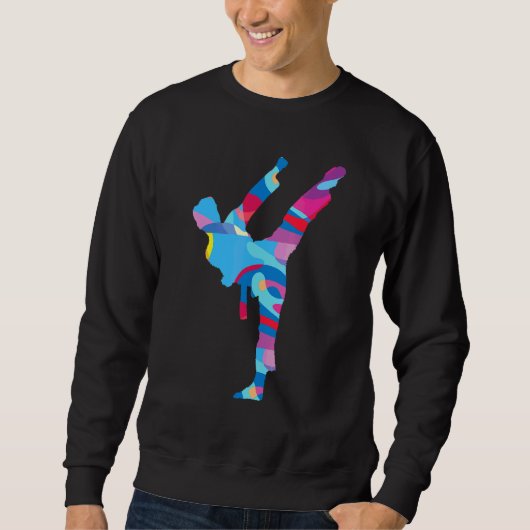 Karate Karate Kleurrijk Grafisch Trui (Voorkant)