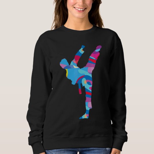 Karate Karate Kleurrijk Grafisch Trui (Voorkant)