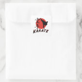 Karate Karate Vierkante Sticker (Tas)