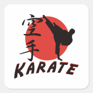 Karate Karate Vierkante Sticker