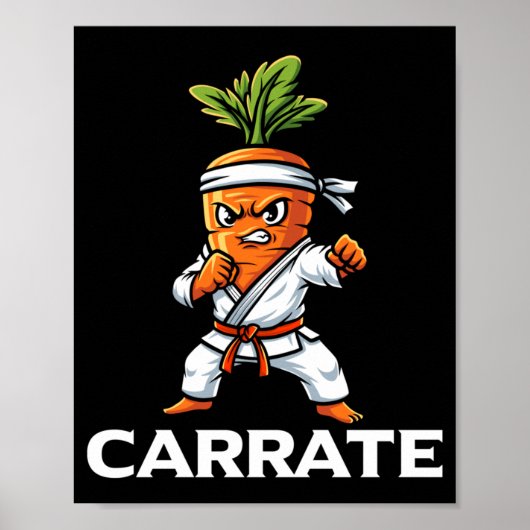 Karate Karate Wortel Martial Arts Instructeur Poster (Voorkant)