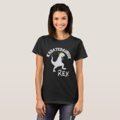 Karate Karatesaurus Rex Dinosaur Grappige Krijgsku T-shirt (Voorkant volledig)