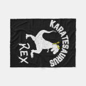 Karate Karatesaurus Rex Dinosaur Grappige Vechtkun Fleece Deken (Voorkant (Horizontaal))