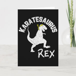 Karate Karatesaurus Rex Dinosaur Grappige Vechtkun Kaart