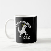 Karate Karatesaurus Rex Dinosaur Grappige Vechtkun Koffiemok (Links)