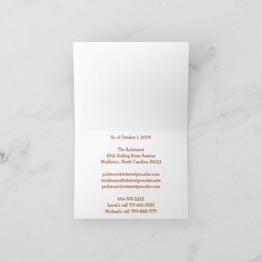 Karate Kat-adreswijzigingskaart Aankondiging (Binnen)