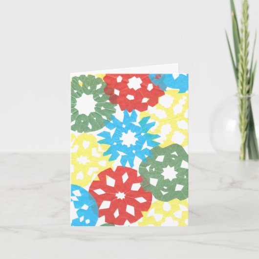 Karate Kat color flurry Feestdagen Kaart (Voorkant)