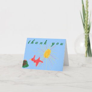 Karate Kat Graphics bird's nest thank-you Bedankkaart