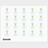 Karate Kat Graphics bloemboeket adreslabel Ronde Sticker (Vel)