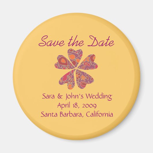Karate Kat Graphics trouwkaart save-the-date Magneet (Voorkant)
