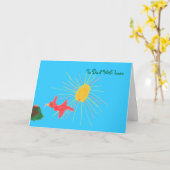 Karate Kat Graphics vaderdag-kaart Kaart (Gele Bloem)