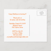 Karate Kat Graphics verjaardagsuitnodiging Uitnodiging Briefkaart (Achterkant)