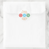 Karate Kat retouradreslabel Ronde Sticker (Tas)