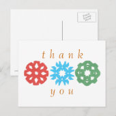 Karate Kat sneeuwvlok drietal bedankje Briefkaart (Voorkant / Achterkant)