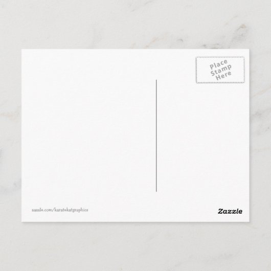 Karate Kat sneeuwvlok trio bedankt Briefkaart (Achterkant)