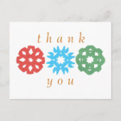 Karate Kat sneeuwvlok trio bedankt Briefkaart (Voorkant)