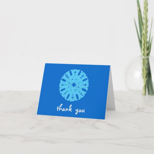 Karate Kat snowflake thank-you Bedankkaart (Voorkant)