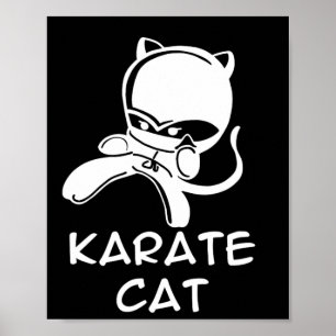 Karate Kat Sport Voor Mannen Vrouwen Kinderen Poster