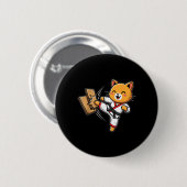 Karate Kat Taekwondo Ronde Button 5,7 Cm (Voorkant /achterkant)