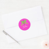 Karate Kat vlinder ID--aan persoon... Ronde Sticker (Envelop)
