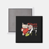 Karate Kat Voor Mannen Vrouwen Kinderen  Magneet (Voorkant / Achterkant)