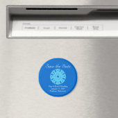 Karate Kat winter bruiloft save-the-date Magneet (Insitu (Vaatwasser))