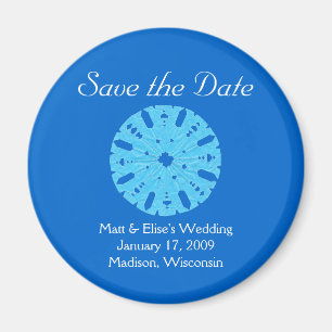 Karate Kat winter bruiloft save-the-date Magneet