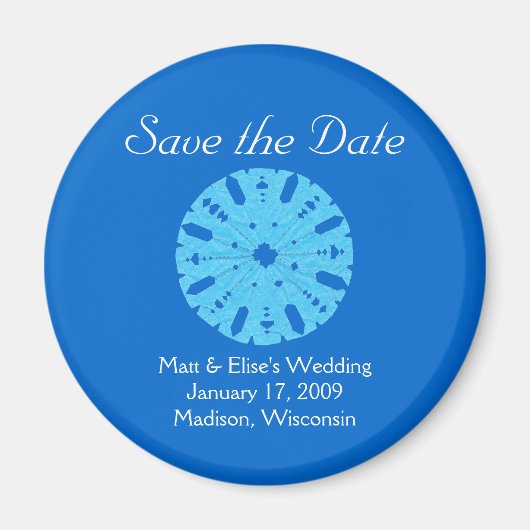 Karate Kat winter bruiloft save-the-date Magneet (Voorkant)