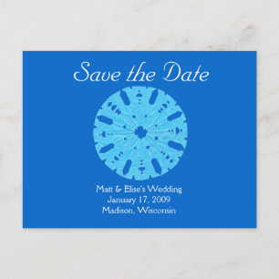 Karate Kat winterhuwelijk save-the-date Aankondigingskaart