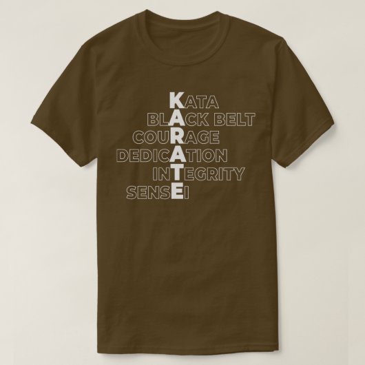 Karate Kata Black Belt Dedication Courage Sensei K T-shirt (Design voorkant)