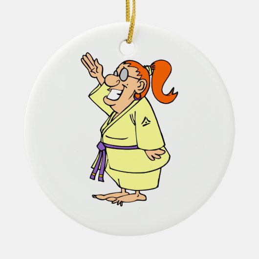 Karate Keramisch Ornament (Voorkant)