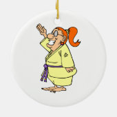 Karate Keramisch Ornament (Achterkant)