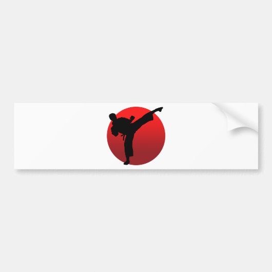 KARATE keri Bumpersticker (Voorkant)