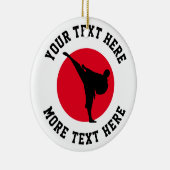 Karate kerstboomversiering voor de vechtsport keramisch ornament (Rechts)