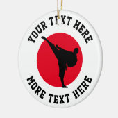 Karate kerstboomversiering voor de vechtsport keramisch ornament (Links)