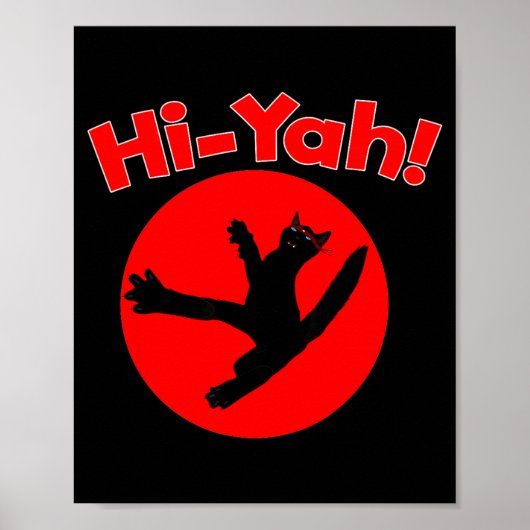 Karate Kiai Ninja Kat Martial Ar Poster (Voorkant)