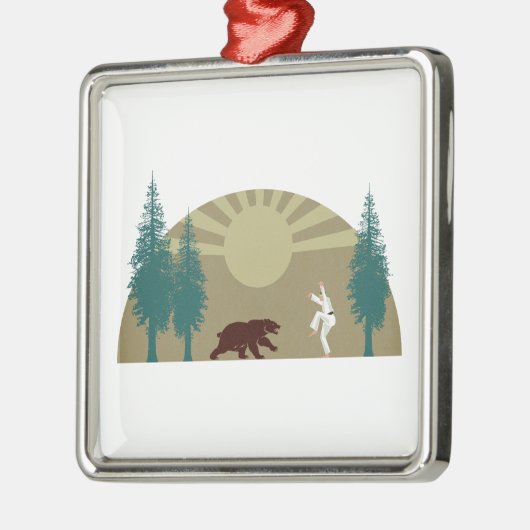 Karate Kick Beer Metalen Ornament (Links)