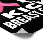 Karate Kick Breast Cancer Awareness Pink Poster (Hoek)