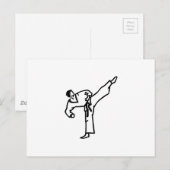 Karate Kick Briefkaart (Voorkant / Achterkant)