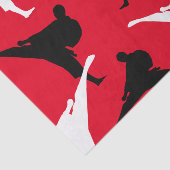 Karate kick pose silhouetten vechtsport thema tissuepapier (Detail)