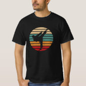 Karate Kick Retro Sun Karate Fighter T-shirt (Voorkant)