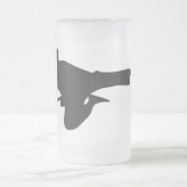 Karate Kick Silhouette Matglas Bierpul (Center)