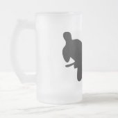 Karate Kick Silhouette Matglas Bierpul (Links)