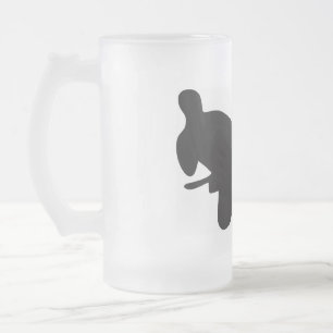 Karate Kick Silhouette Matglas Bierpul