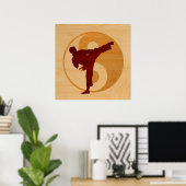 Karate Kick-Yin Yang. Poster (Thuiskantoor)
