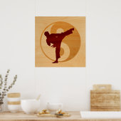 Karate Kick-Yin Yang. Poster (Keuken)