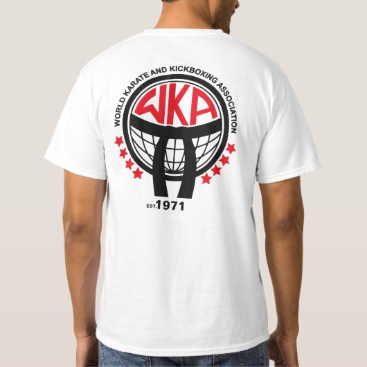 karate kickboxing klassieke stijl t-shirt (Achterkant)