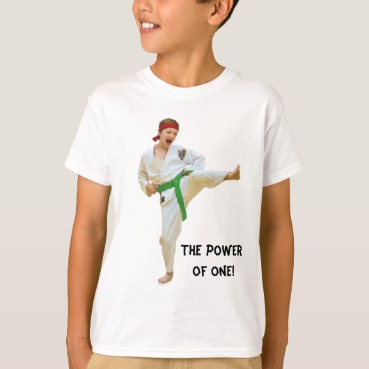 Karate Kicking, Green Belt, , T-shirt Shir (Voorkant)
